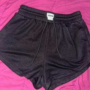 SHEIN Black Athletic Shorts Lightweight Elastic Waist